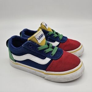 Vans Kids Toddler 8c Multi Block Color Yacht Club Elastic Sneaker Skate Shoes
